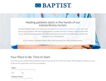 Tablet Screenshot of baptistnurses.org